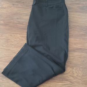 Wide leg black dress pant